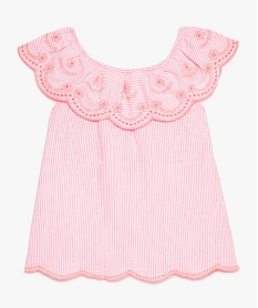 GEMO Chemise fille sans manches avec large col volanté Imprimé