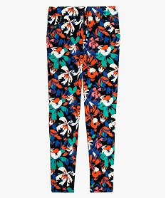 GEMO Pantalon fille en maille fluide avec bas resserré Imprimé