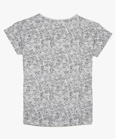 tee-shirt fille ample imprime avec dos rallonge et arrondi gris8994501_2