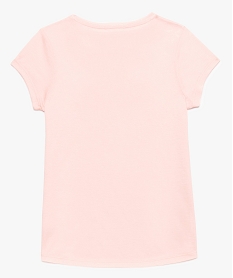 tee-shirt fille avec inscription en sequins reversibles rose8995401_3