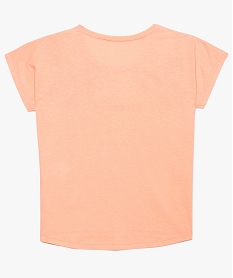 tee-shirt fille oversize a manches courtes et lettering orange8996101_2