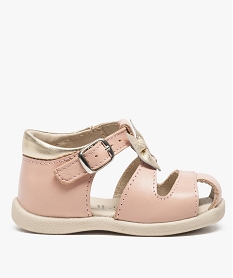 GEMO Chaussures premiers pas fille avec nœud  sur le dessus Rose