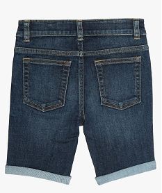 bermuda garcon en jean recycle avec revers cousus bleu9009001_3