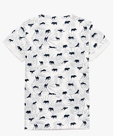 tee-shirt garcon avec motifs animaux de la savane gris9009301_2