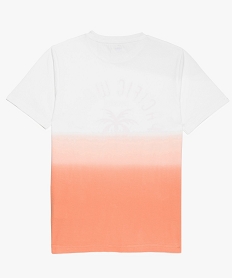 tee-shirt garcon tie and dye imprime orange9009901_2