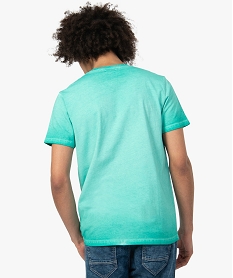 tee-shirt homme avec poche poitrine coloris delave vert9010101_3