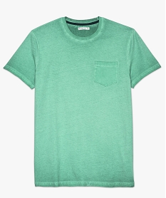 tee-shirt homme avec poche poitrine coloris delave vert9010101_4