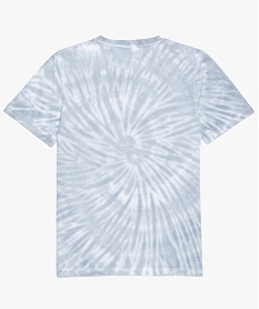 tee-shirt garcon imprime avec motif palmiers sur la poitrine bleu tee-shirts9030301_2