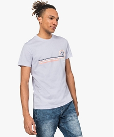 TEE-SHIRT GRIS CHINÃ‰ CLAI TEE-SHIRT VIOLETTE