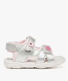 GEMO Sandales bébé fille scintillantes avec motifs fleurs Gris