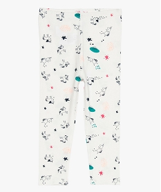 GEMO Legging fille court avec motifs étoiles Multicolore