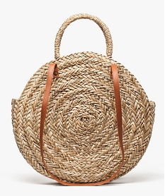 sac femme en paille forme ronde beige9042601_1