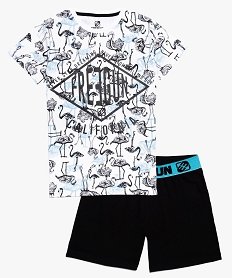 pyjashort garcon a tee-shirt imprime - freegun imprime9043301_1