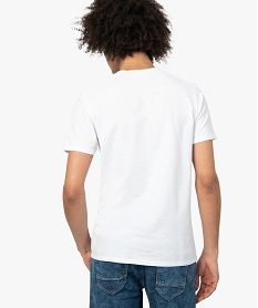tee-shirt homme en coton pique avec poche poitrine blanc tee-shirts9044301_3