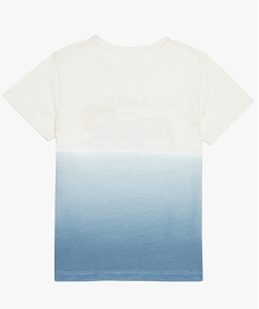 tee-shirt garcon coloris tie and dye imprime sur lavant bleu9044501_2