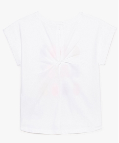tee-shirt fille avec dos fantaisie et motif paillete devant blanc9045001_2