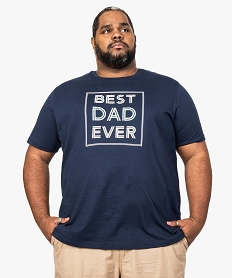 tee-shirt homme avec inscription best dad ever bleu tee-shirts9048601_1