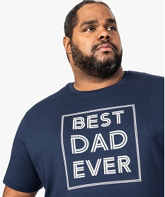 tee-shirt homme avec inscription best dad ever bleu tee-shirts9048601_2