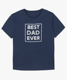 tee-shirt homme avec inscription best dad ever bleu9048601_4