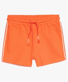 GEMO Short fille avec bandes pailletées sur les côtés Orange