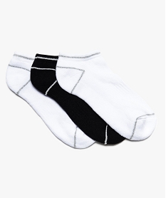 GEMO Chaussettes fille ultra-courtes avec liseré pailleté (lot de 3) Noir