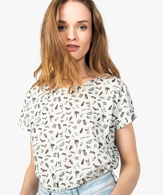 tee-shirt femme loose imprime blanc t-shirts manches courtes9051801_2