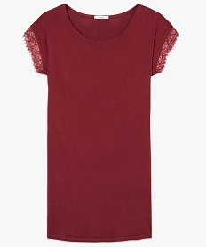 chemise de nuit manches courtes rouge9055801_4