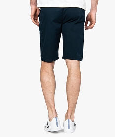 bermuda homme en toile unie a taille elastiquee bleu shorts et bermudas9071001_3
