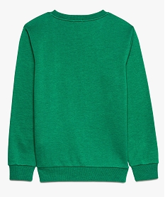 sweat garcon imprime tricolore poitrine en molleton doux vert sweats9073601_2