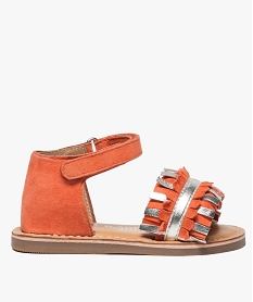 sandales bebe fille  avec laniere a franges orange9074401_1