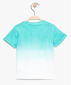 tee-shirt bebe garcon coloris degrade et impression surf bleu9076001_2