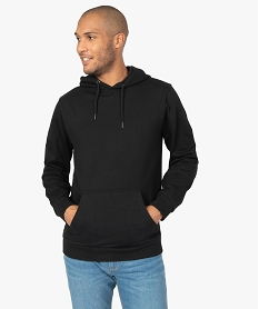 sweat homme a capuche avec poche kangourou noir9088201_1