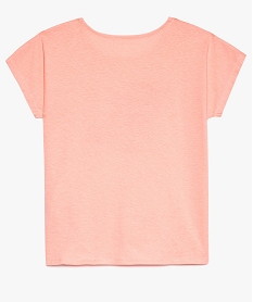 tee-shirt fille avec inscription fantaisie sur lavant et bas noue orange tee-shirts9091101_2