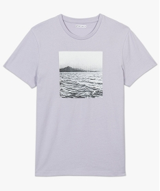 tee-shirt homme avec motif ocean facon photo violet9093301_4