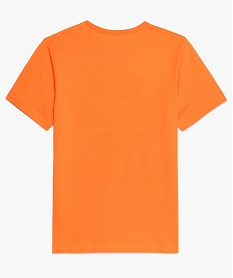 tee-shirt garcon avec large inscription sur lavant orange9095201_3