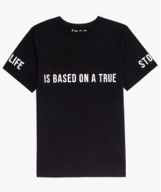 tee-shirt garcon avec inscription contrastante noir9095801_1