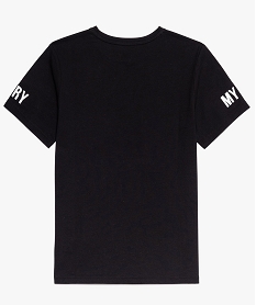 tee-shirt garcon avec inscription contrastante noir9095801_2