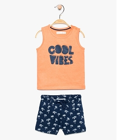 ensemble bebe garcon (2 pieces) short debardeur orange shorts9098001_1