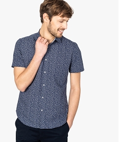 GEMO Chemise homme à manches courtes avec motifs fleuris Imprimé