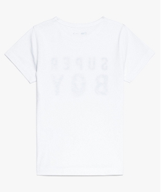 tee-shirt garcon avec inscription super boy blanc9101101_3