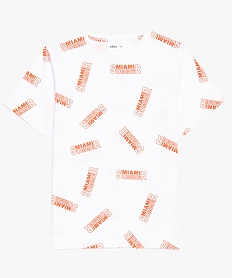 tee-shirt garcon avec inscriptions miami summer blanc9105201_1
