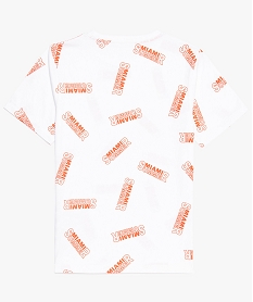 tee-shirt garcon avec inscriptions miami summer blanc9105201_2