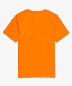 tee-shirt garcon avec inscription sur lavant orange tee-shirts9105701_2