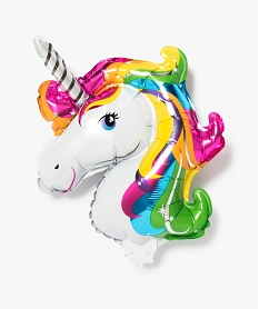 GEMO Ballon multicolore en forme de licorne Multicolore
