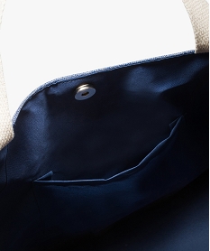 sac cabas femme en toile et jute avec pochette zippee coordonnee bleu9110501_3
