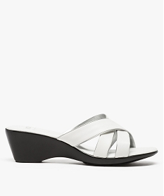 SANDALE NOIR MULE BLANC