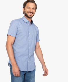 chemise homme a manches courtes et petits motifs imprime9121901_1