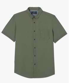 chemise homme a manches courtes boutonnees vert9124701_4