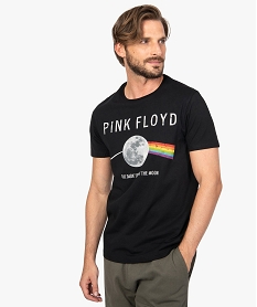 GEMO Tee-shirt homme avec large motif Pink Floyd noir standard