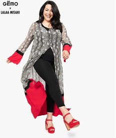 GEMO Kimono femme long vaporeux - Gémo x Lalaa Misaki Multicolore
